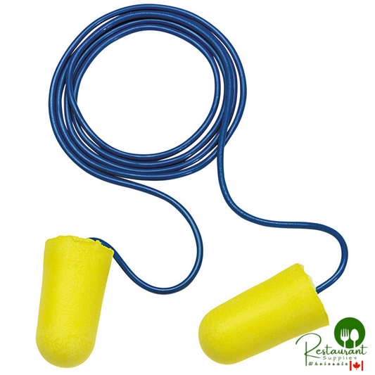 3M 312-1224 E-A-R™ TaperFit® Yellow / Blue Corded Foam Earplugs - Large - 200/Pack