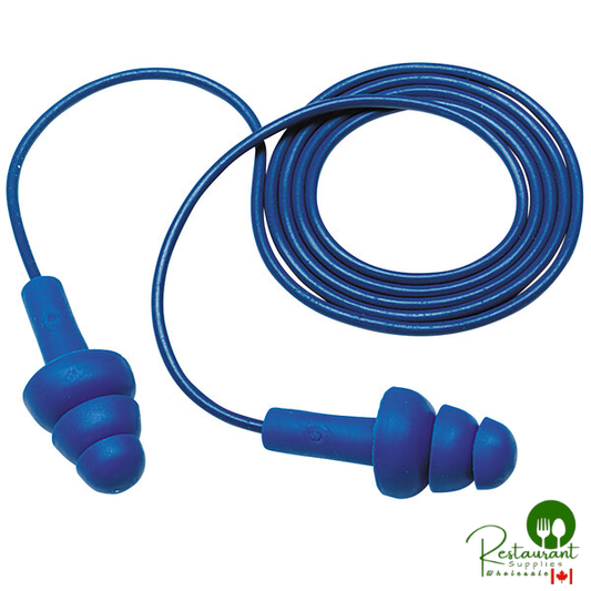 3M 340-4017 E-A-R™ UltraFit™ Blue Metal Detectable Corded Earplugs - 200/Pack