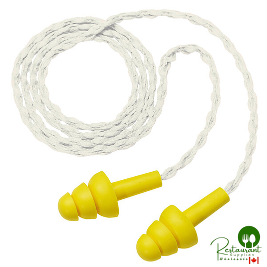 3M 340-4036 E-A-R™ UltraFit™ Yellow / White Corded Earplugs - 100/Pack