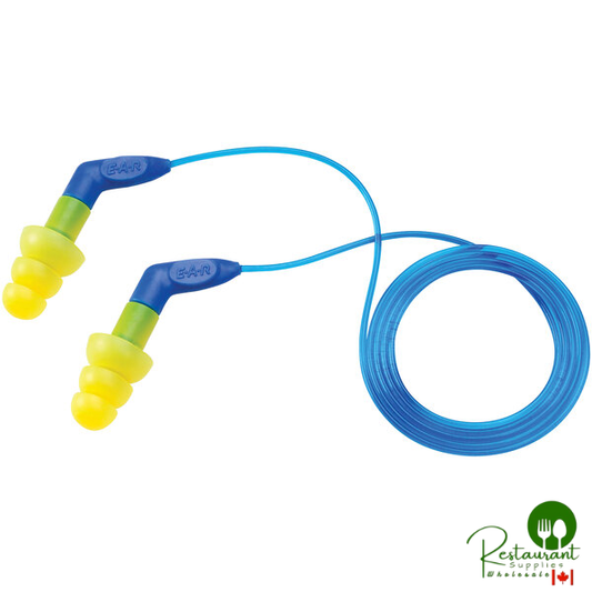 3M 340-8002 E-A-R™ UltraFit™ Yellow / Blue Corded Earplugs - 100/Pack