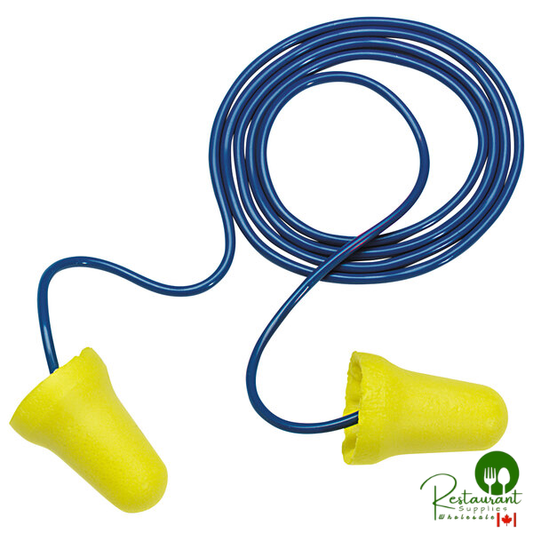 3M 312-1222 E-A-R™ E-Z-Fit® Yellow / Blue Corded Foam Earplugs - Small - 200/Pack