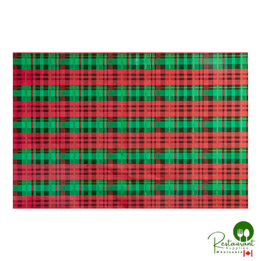SatinWrap 20" x 30" 10 lb. Presently Plaid Tissue Paper Sheets 2030-SD#338 - 200/Pack