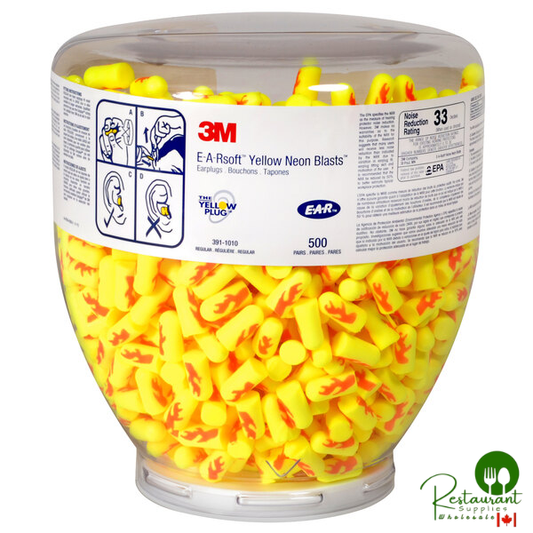 3M 391-1010 E-A-Rsoft™ Yellow Neon Blasts™ One Touch™ Uncorded Foam Earplugs - 500/Pack
