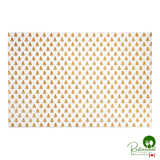 SatinWrap 20" x30" 10 lb. Gold Pearl Trees Tissue Paper Sheets 2030-GS2001 - 200/Pack