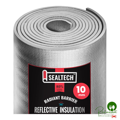 SealTech 20' x 8" x 10 mm R-18 Polyethylene Foam Reflective Insulation Roll ST-302-8X20