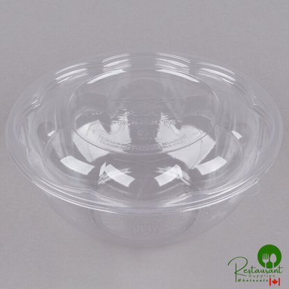 Eco-Products EP-SB24 24 oz. Clear Compostable Plastic Salad Bowl with Lid - 150/Case