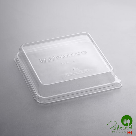 Eco-Products EP-SCS9SLID WorldView 9" x 9" Shallow Square Compostable Plastic Lid - 200/Case