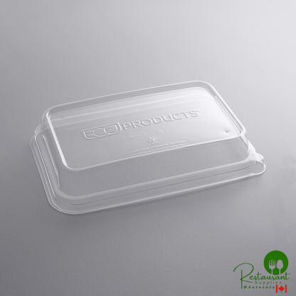 Eco-Products EP-SCRC24LIDP WorldView 24-32 oz. Rectangular Compostable Plastic Take-Out Lid - 200/Case