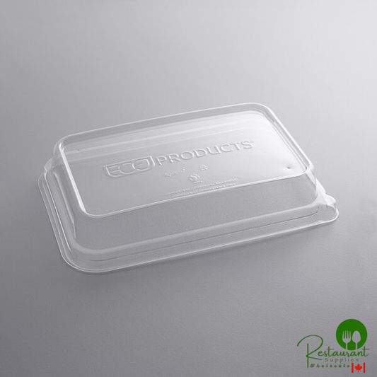 Eco-Products EP-SCRC24LIDP WorldView 24-32 oz. Rectangular Compostable Plastic Take-Out Lid - 200/Case