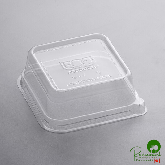 Eco-Products EP-SCS5LID WorldView 5" x 5" 10 oz. Square Compostable Plastic Lid - 400/Case