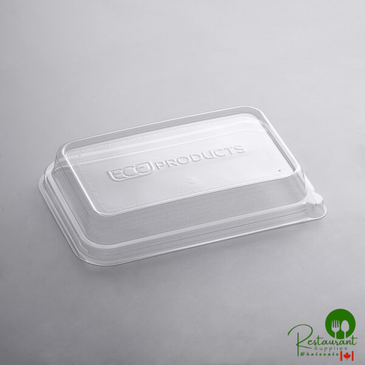 Eco-Products EP-SCRC24LID WorldView 24-32 oz. 100% Recycled Content Rectangular Plastic Lid - 400/Case
