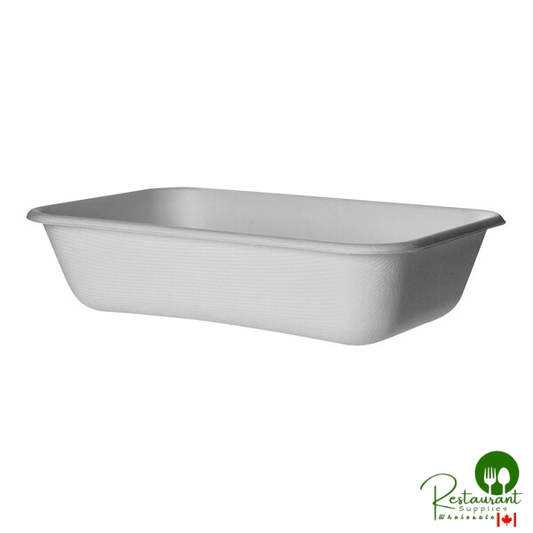 Eco-Products Vanguard WorldView 32 oz. Compostable Sugarcane Rectangular Container - 400/Case