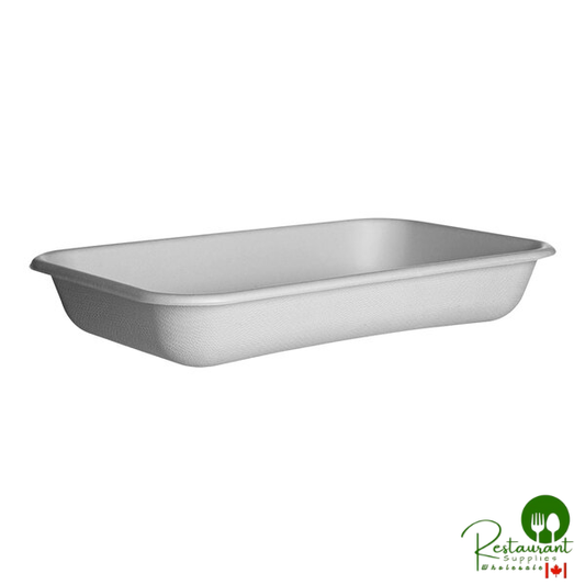 Eco-Products Vanguard WorldView 24 oz. Compostable Sugarcane Rectangular Container - 400/Case