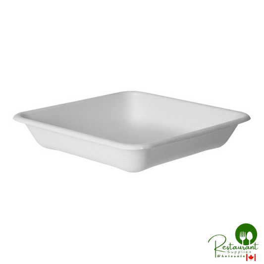 Eco-Products Vanguard WorldView 8" x 8" Compostable Sugarcane Square Container - 200/Case