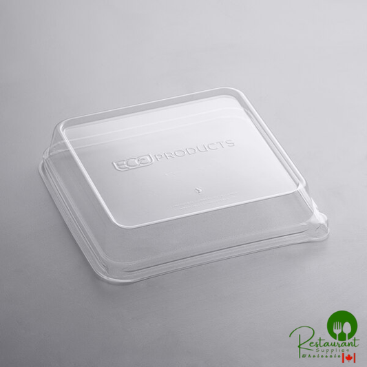 Eco-Products EP-SCS8SLID WorldView 8" x 8" 42 oz. Shallow Square Compostable Plastic Lid - 200/Case
