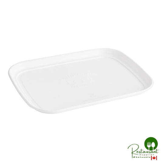 Eco-Products Vanguard Regalia 13" x 17" Compostable No PFAS Added Sugarcane Tray - 100/Case