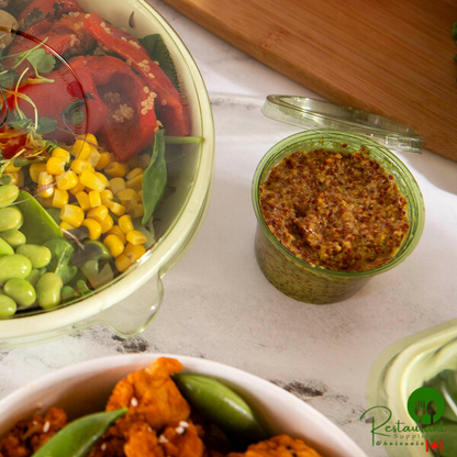 Eco-Products Compostable Round Clear PLA Plastic Flat Lid for 8-16 oz. Deli Containers - 500/Case