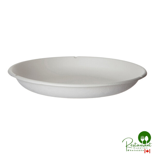 Eco-Products Vanguard WorldView 34 oz. Compostable Round Sugarcane Take-Out Container - 400/Case