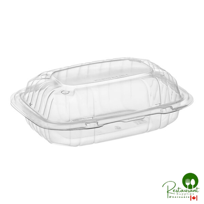 Dart 9" x 6" x 3" Microwavable Clear Hinged Plastic Take-Out Container - 300/Case