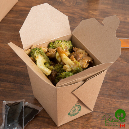 Fold-Pak Earth 26MWEARTHM 26 oz. Microwaveable Paper Take-Out Container - 450/Case