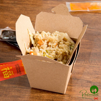 Fold-Pak Earth 08MWEARTHM 8 oz. Microwaveable Paper Take-Out Container - 450/Case