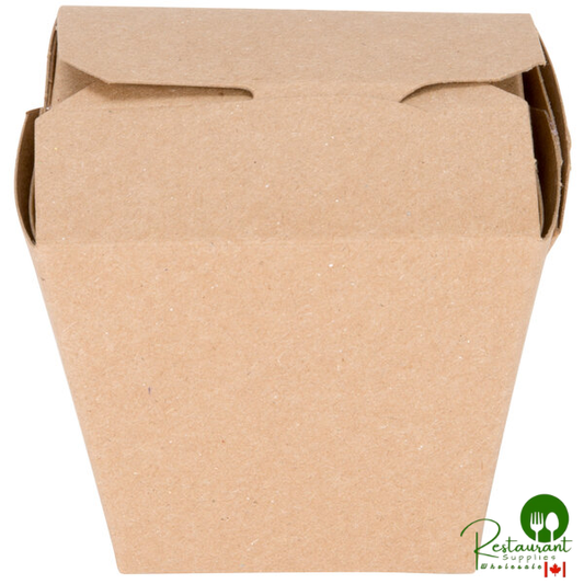 Fold-Pak Earth 08MWEARTHM 8 oz. Microwaveable Paper Take-Out Container - 450/Case