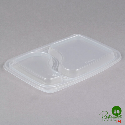 Genpak FPR922 Smart-Set Pro Clear Plastic Rectangular Microwaveable Lid - 300/Case