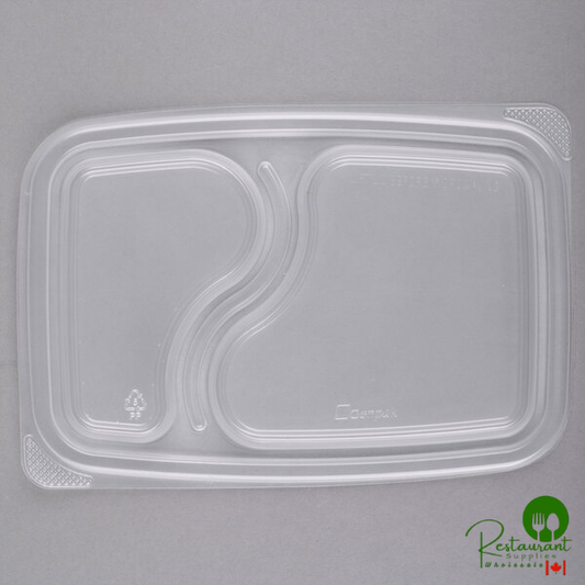 Genpak FPR922 Smart-Set Pro Clear Plastic Rectangular Microwaveable Lid - 300/Case