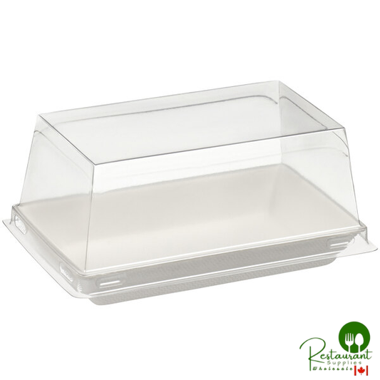 Solia 3 15/16" x 2 7/16" Transparent PET Lid for Quartz Plate - 400/Case