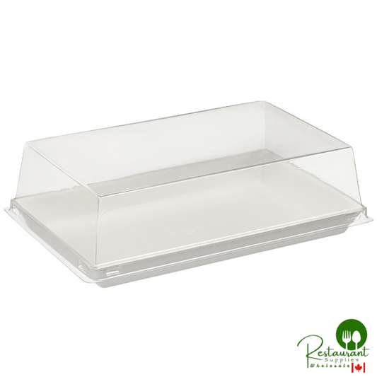 Solia 6 5/16" x 3 15/16" Transparent PET Lid for Quartz Plate - 200/Case