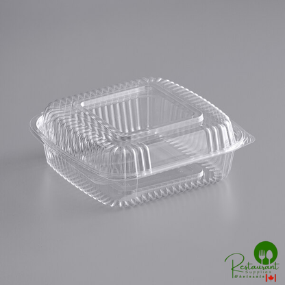 Stalk Market Clear PLA Hinged Container 8" x 8" - 160/Case