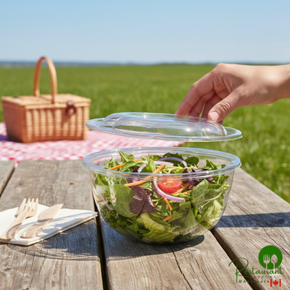 Stalk Market Clear PLA Lid for 24, 32, 48 oz. Salad Bowls - 300/Case