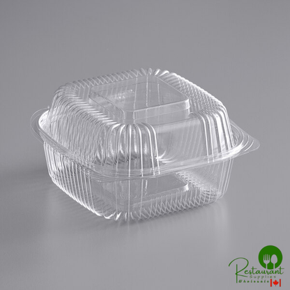 Stalk Market Clear PLA Hinged Container 6" x 6" - 240/Case