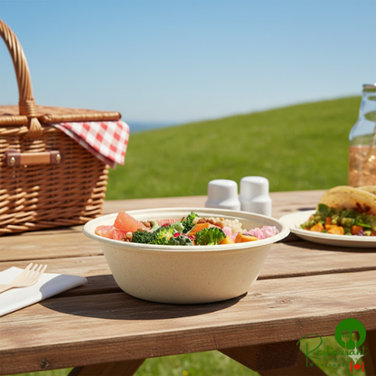 Tellus Products 32 oz. Compostable Fiber Bowl - 300/Case
