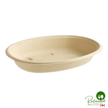 Tellus Products 32 oz. Compostable Fiber Oval Bowl - 300/Case