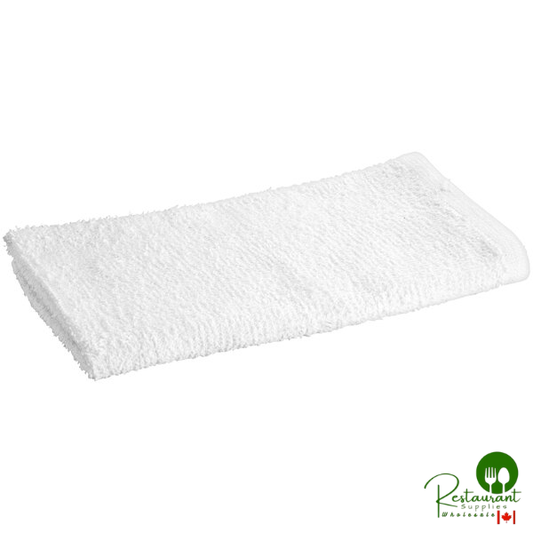 Oxford 17" x 20" 30 oz. White 100% Cotton Terry Bar Towel - 600/Case