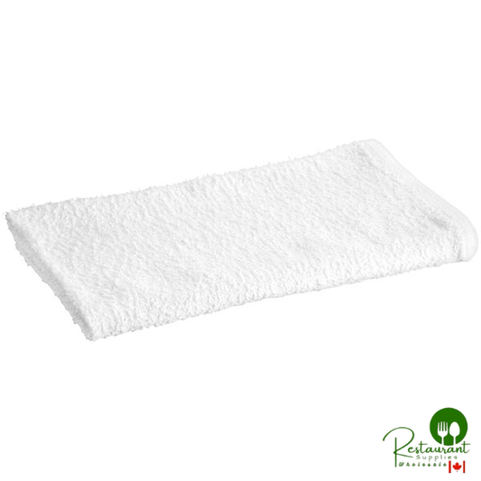 Oxford 17" x 20" 24 oz. White 100% Cotton Terry Bar Towel - 600/Case