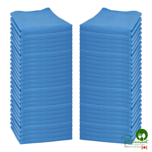 Hospeco 14" x 24" Blue 100% Cotton Huck Towel - 400/Case