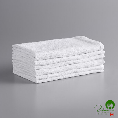 Hospeco Multi-Purpose White Terry Cloth Rags in Bulk - 10 lb.