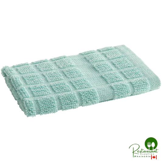 Oxford Kitchen Ensemble 12" x 12" Green 16 oz. 100% Ringspun Cotton Dish Cloth - 288/Case