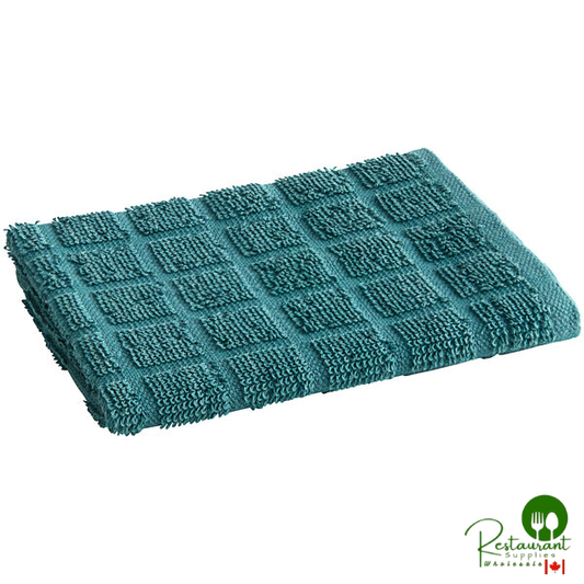 Oxford Kitchen Ensemble 12" x 12" Hunter Green 16 oz. 100% Ringspun Cotton Dish Cloth - 288/Case