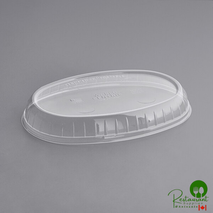 World Centric 32 oz. Clear Compostable PLA Burrito Bowl Lid - 300/Case