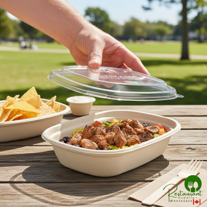 World Centric 20-48 oz. Clear Compostable PLA Dome Lid - 400/Case