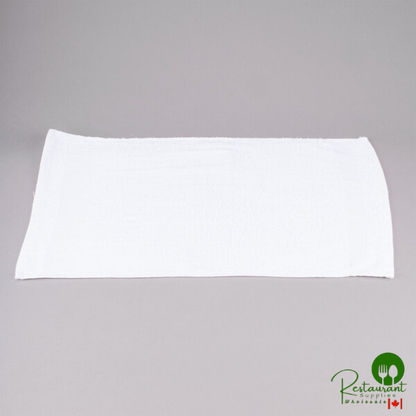 Chef Revival 16" x 27" White Heavy Weight 44 oz. Full Terry 100% Cotton Bar Towel - 12/Pack