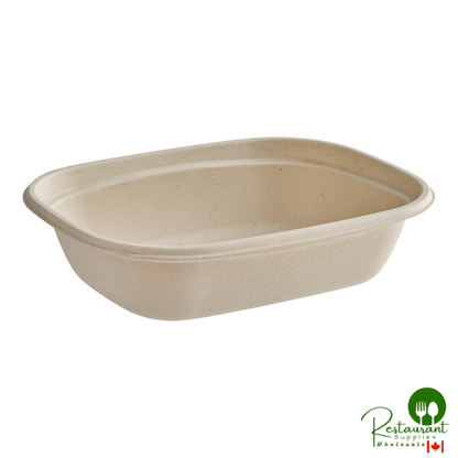 World Centric 30 oz. Compostable Fiber Box with Leaf Plus - 400/Case