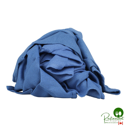 Hospeco 14" x 23" to 16" x 27" Blue Recycled 100% Cotton "OR" Wipers in Bulk - 25 lb.