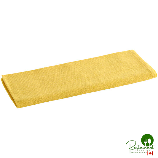 Oxford 16" x 26" Yellow 100% Cotton Lint Free Cleaning Cloth - 360/Case