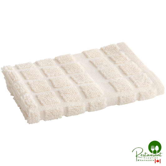 Oxford Kitchen Ensemble 12" x 12" Beige 16 oz. 100% Ringspun Cotton Dish Cloth - 288/Case