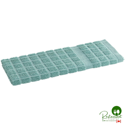 Oxford Kitchen Ensemble 15" x 25" Green 32 oz. 100% Ringspun Cotton Kitchen Towel - 144/Case