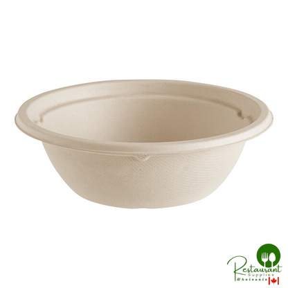 World Centric 24 oz. Compostable Fiber Take-Out Bowl with Leaf Plus - 500/Case
